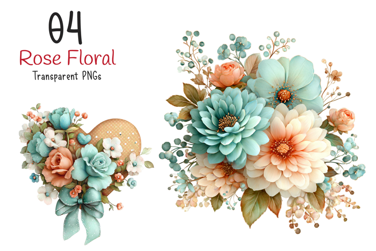 Whimsical Mother’s Day Floral Clipart example image 1