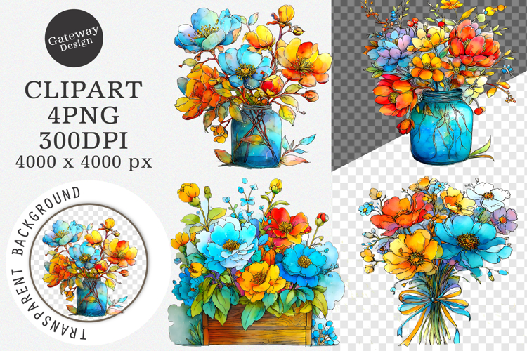 Flower Garden Clipart Image 8