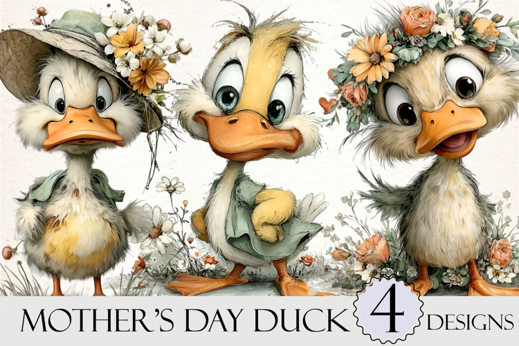 Whimsical Mothers Day Cats Clipart