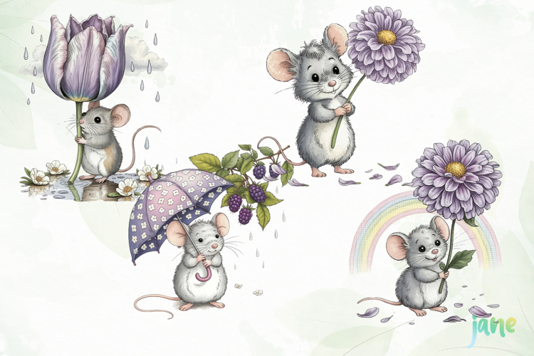 Whimsical Mouse Clipart