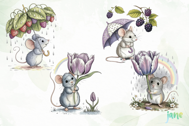 Whimsical Mouse Clipart
