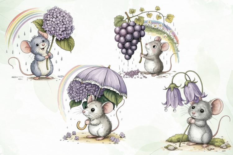 Whimsical Mouse Clipart