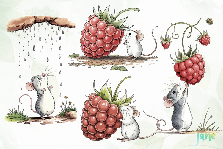 Whimsical Mouse Clipart PNG