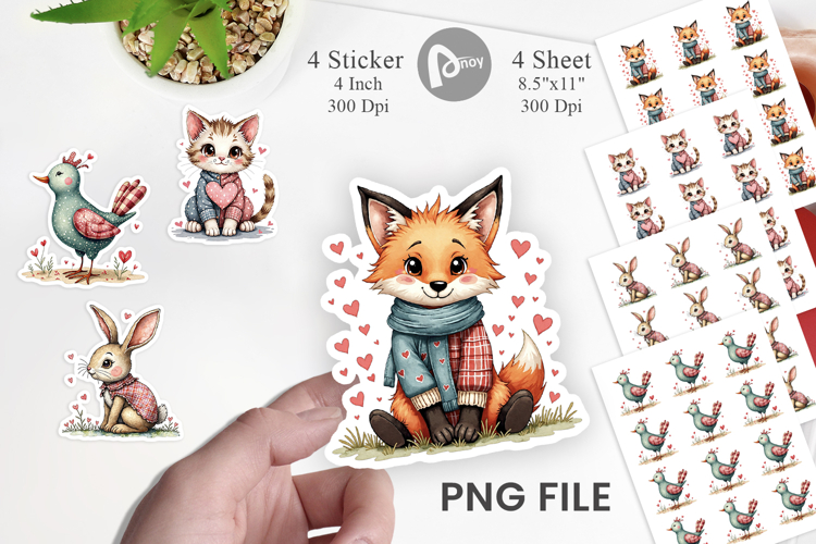 Whimsical Patchwork Pets Sticker