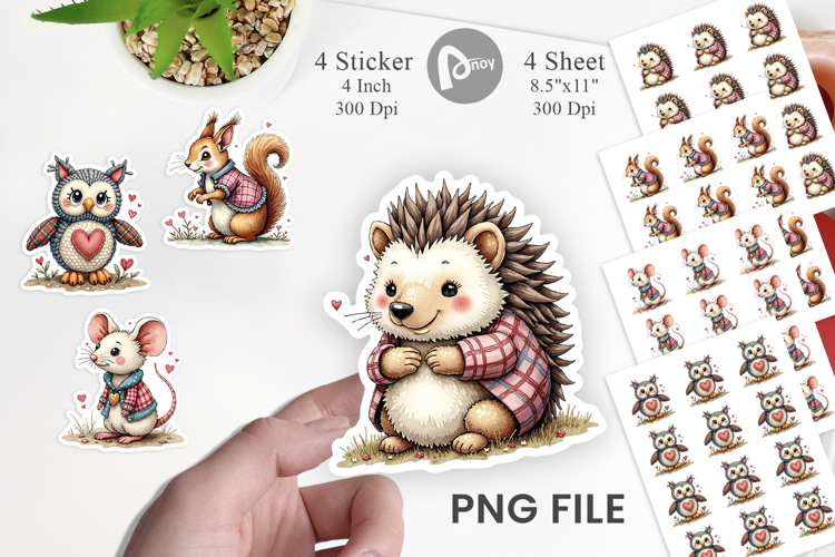 Whimsical Patchwork Pets Sticker