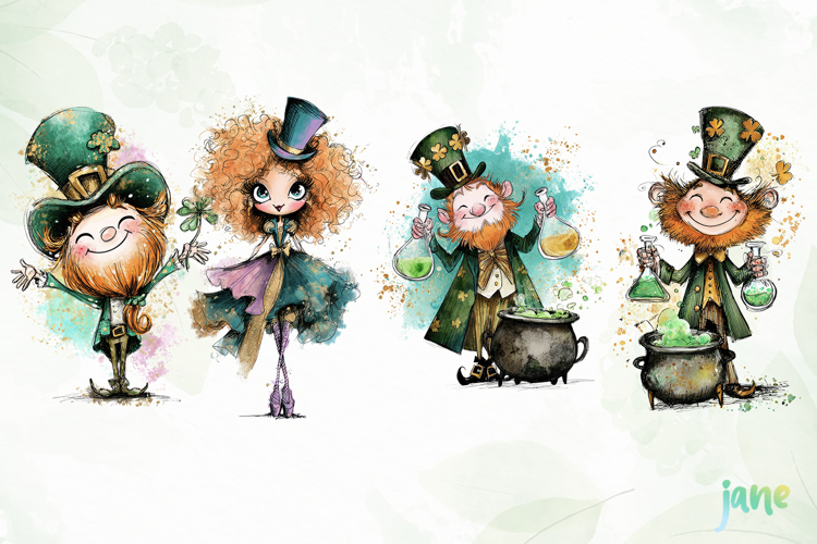 Whimsical Patricks Day Clipart