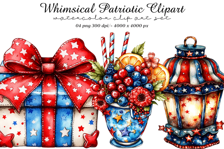 Whimsical Patriotic Clipart