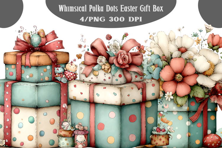 Whimsical Polka Dots Easter Gift Box