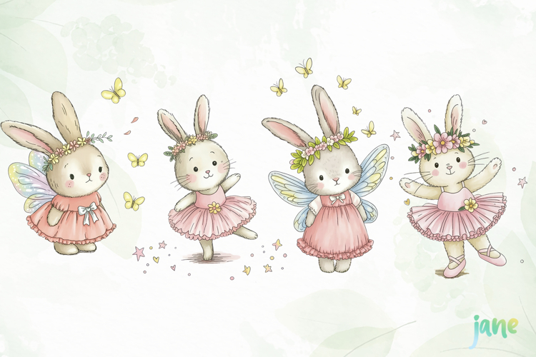 Whimsical Rabbit Clipart