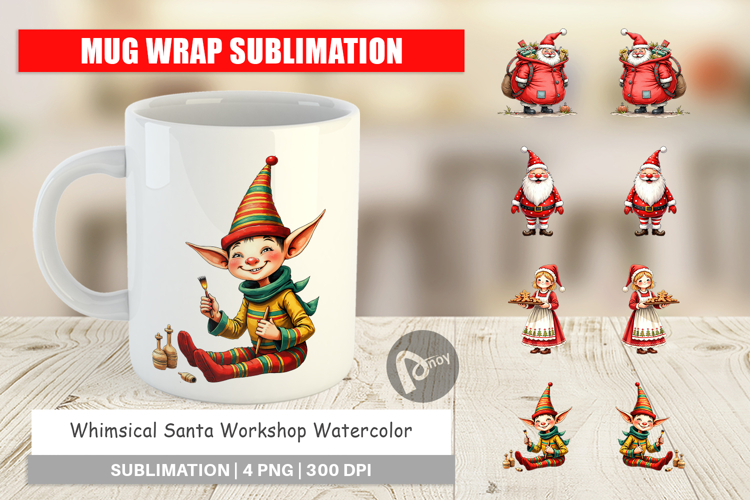 Santa Workshop Mug Wrap