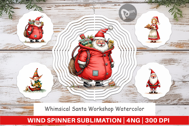 Santa Workshop Wind Spinner
