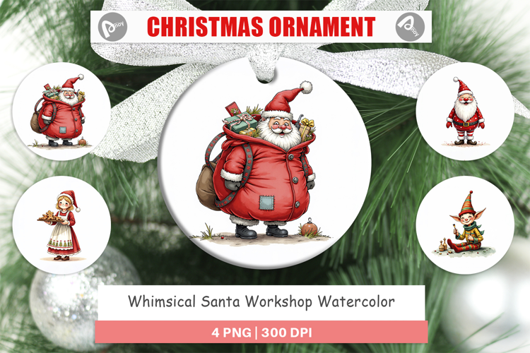 Santa Workshop Ornament