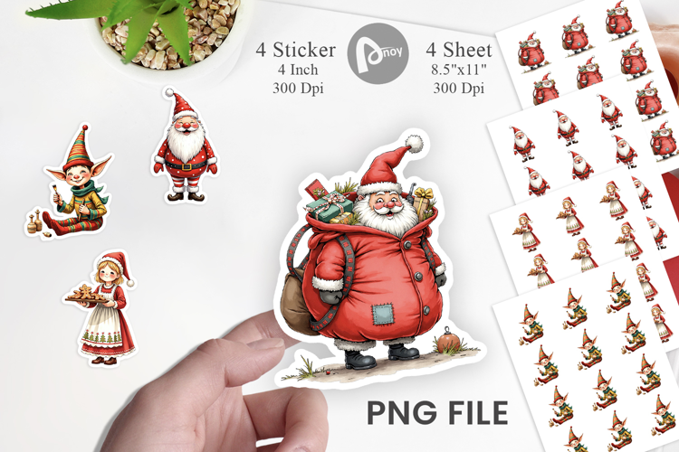 Santa Workshop Sticker