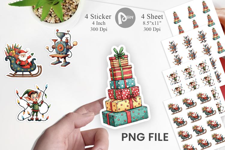 Santa Workshop Sticker
