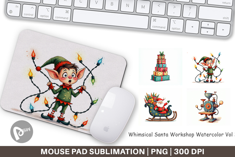 Santa Workshop Mouse Pad