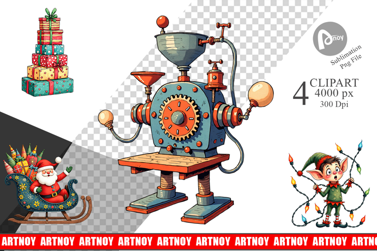 Santa Workshop Clipart