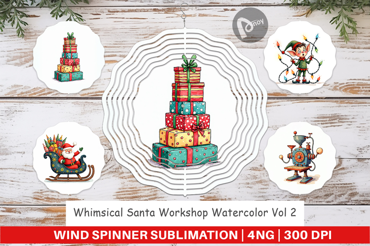 Santa Workshop Wind Spinner