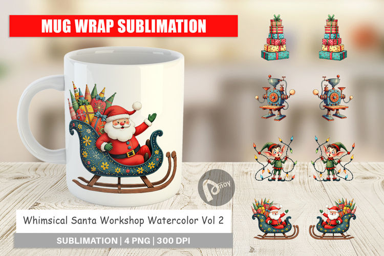 Santa Workshop Mug Wrap