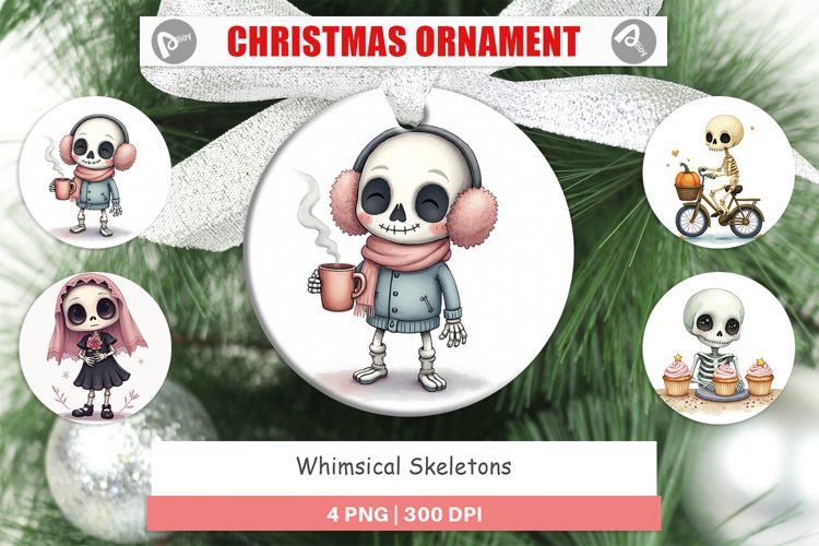 Ornament Whimsical Skeletons
