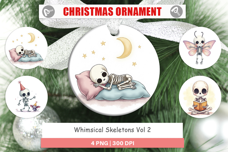 Ornament Whimsical Skeletons