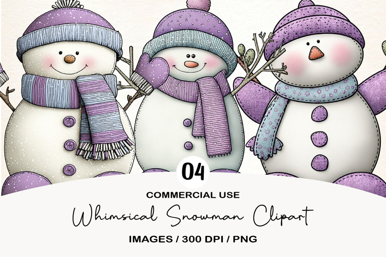 Christmas Snowman Clipart Image 15