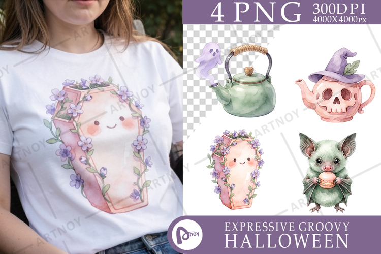 Spooky Lavender Tea Party Sublimation