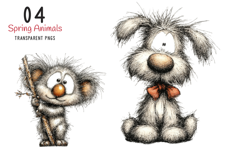 Whimsical Spring Animals Clipart