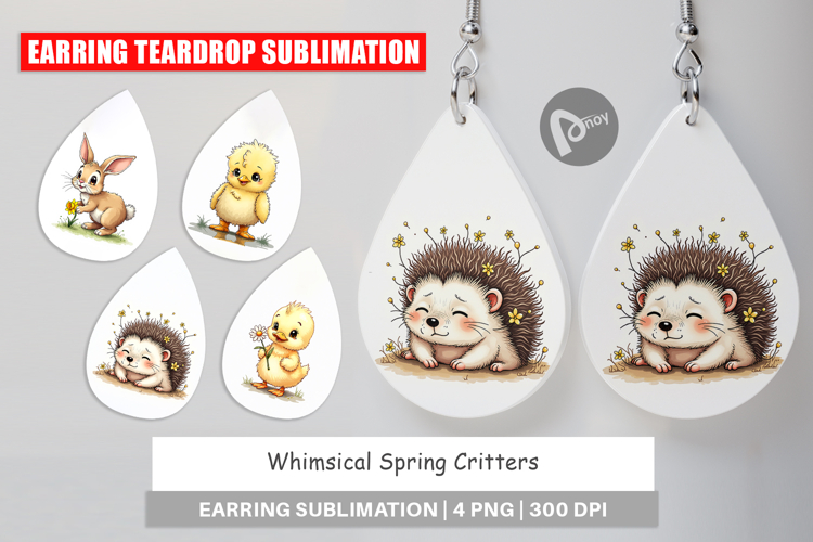 Whimsical Spring Critters Earring