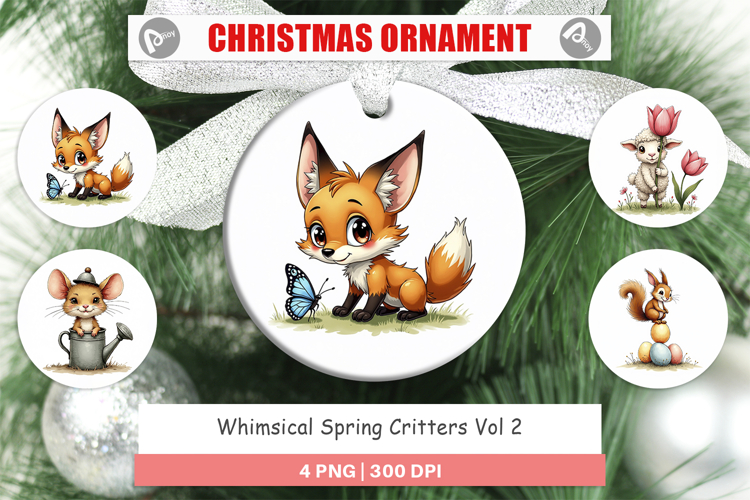 Whimsical Spring Critters Ornament