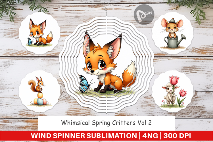 Whimsical Spring Critters Wind Spinner