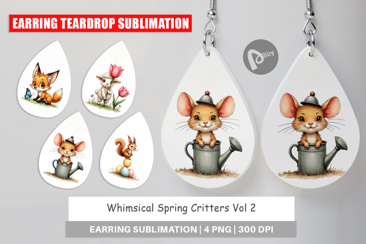 Whimsical Spring Critters Earring