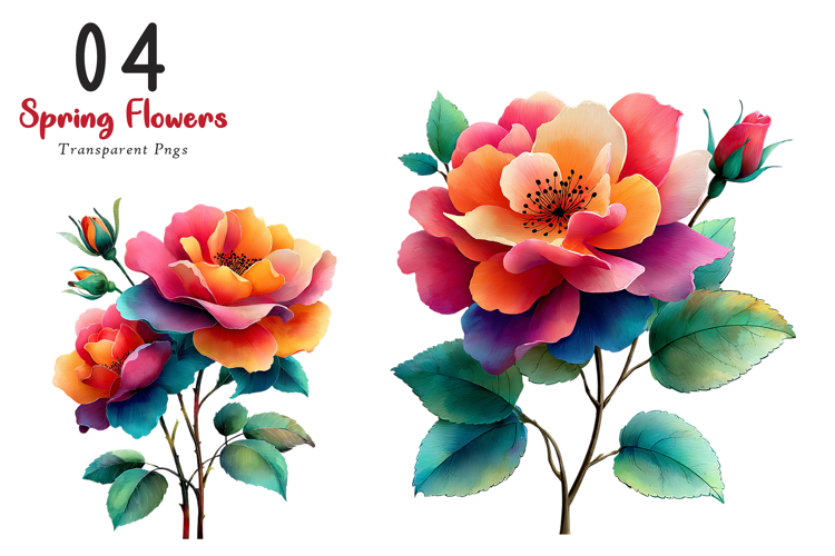 Watercolor Flowers Png Image 2