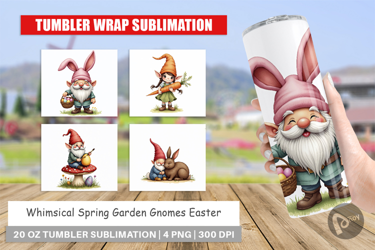 Garden Gnomes Easter Tumbler