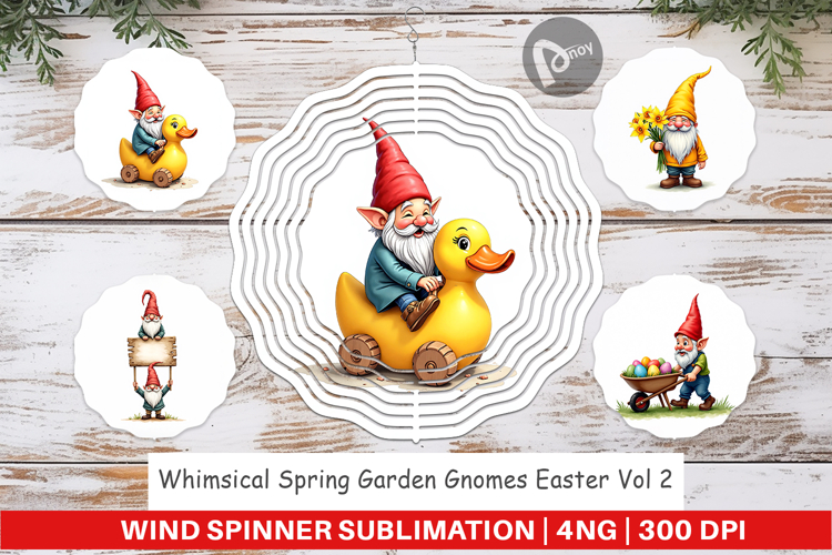Garden Gnomes Easter Wind Spinner