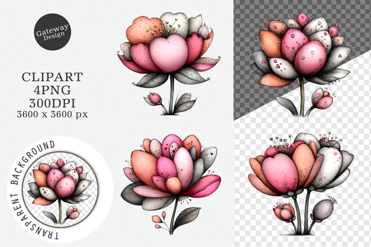 Whimsical Spring Tulip Flower Clipart