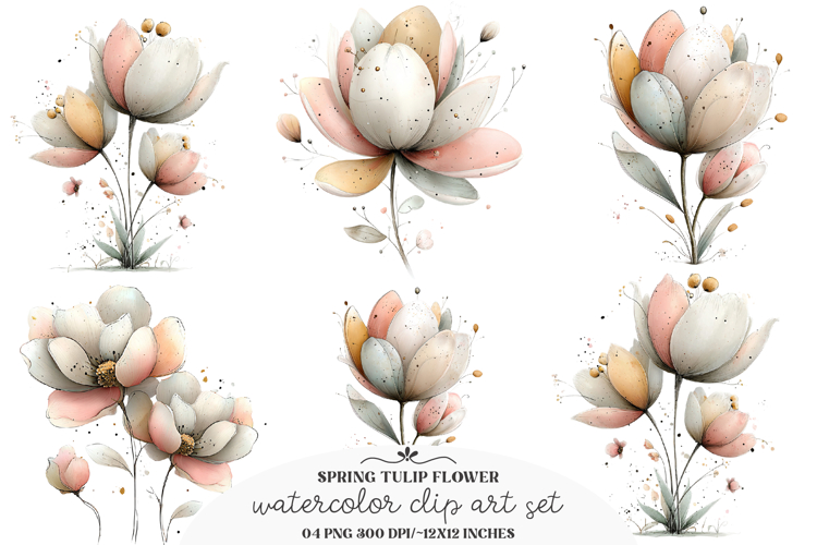 Whimsical spring tulip flower png - spring tulip flowers
