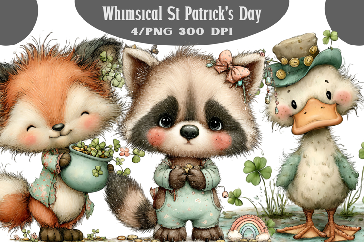 Whimsical St Patricks Day Clipart