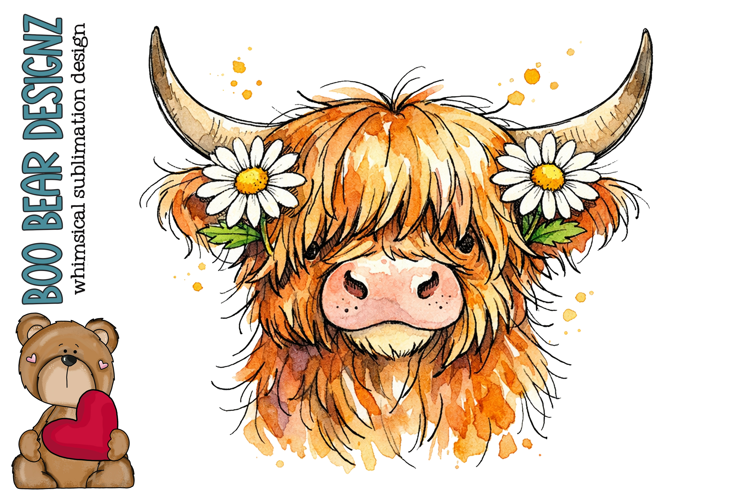 Sweet Little Daisy Highland cow