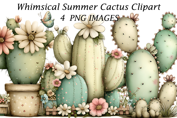 Watercolor Cactus Clipart Image 7