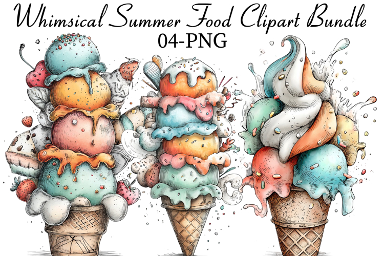 Whimsical Summer Food Clipart