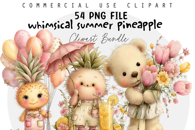 whimsical summer pineapple design