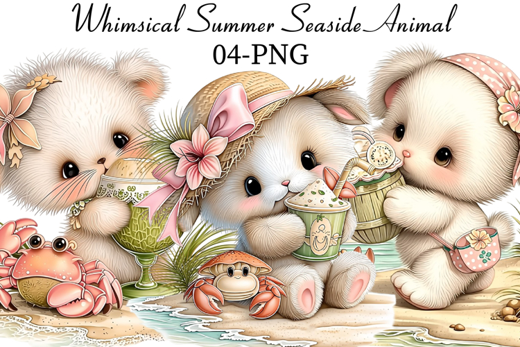 Whimsical Summer Seaside Animal example image 1