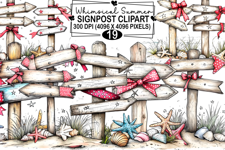 Wooden Signpost Clipart Image 2