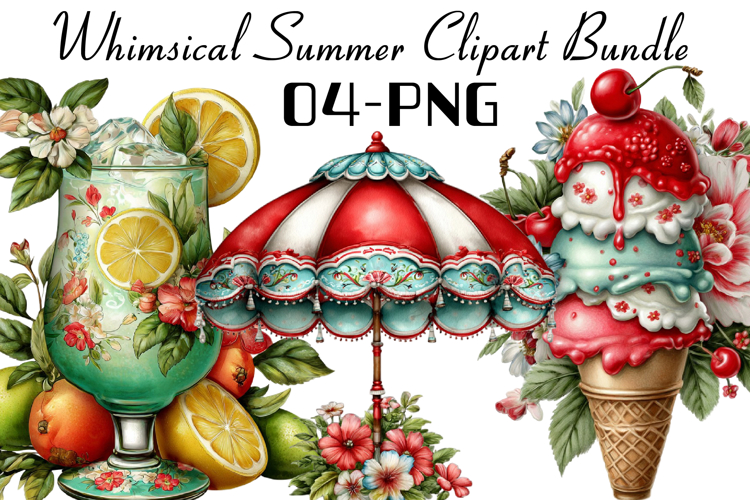 Whimsical Summer Vibe Clipart