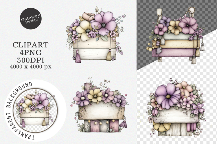 Whimsical Summer Wooden Sing Clipart