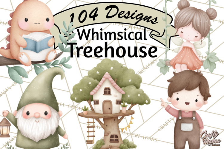 Magical Treehouse Adventure Clipart PNG Fantasy Mini World