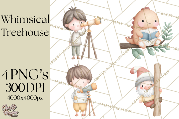 Magical Treehouse Adventure Clipart PNG Fantasy Mini World