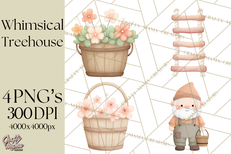 Magical Treehouse Adventure Clipart PNG Fantasy Mini World
