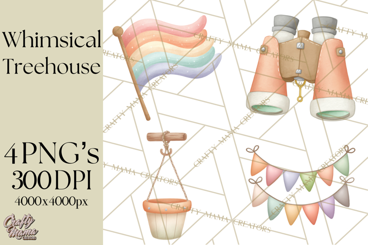 Magical Treehouse Adventure Clipart PNG Fantasy Mini World