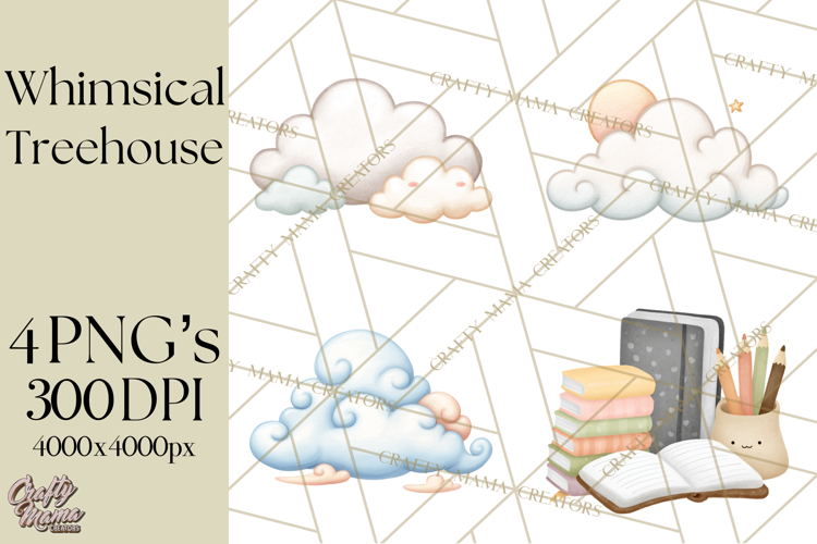 Magical Treehouse Adventure Clipart PNG Fantasy Mini World